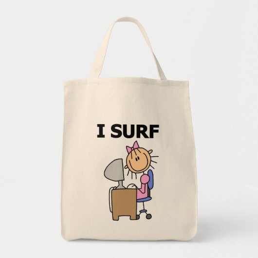 Ik Surf op het Web Tote Bag (Voorkant)