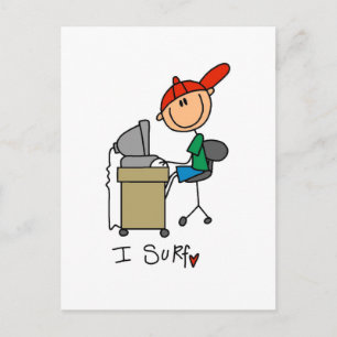 Ik Surf T-shirts en Cadeaus Briefkaart