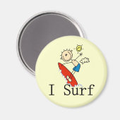 Ik Surf T-shirts en geschenken Magneet (Voorkant / Achterkant)