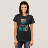 Ik Survived Ohio map Meme retro  in nood T-shirt (Voorkant volledig)