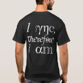 Ik synchroniseer, dus ik ben! t-shirt (Achterkant)