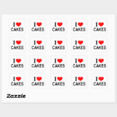 Ik ❤️ TAARTEN Ik hou van TAARTEN Ik HEB TAARTEN li Vierkante Sticker (Vel)