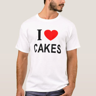 Ik ❤️ TAARTEN Ik hou van taarten Ik hou van taarte T-shirt