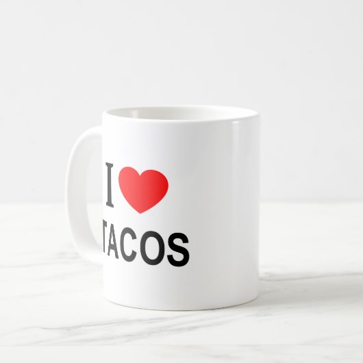 IK ❤️ TACOS IK HOU VAN TACOS IK HART TACOS KOFFIEMOK (Voorkant links)
