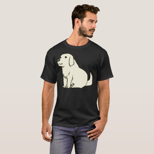 Ik teken chiyo chan's witte hond tadakichi-san / a t-shirt (Voorkant volledig)