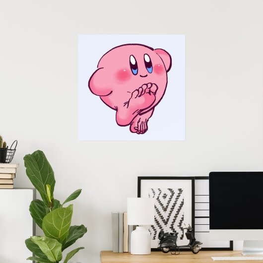 Ik teken die kirby met voetmeme Extreem vervloekt Poster (Thuiskantoor)