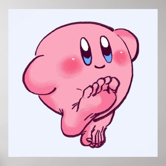 Ik teken die kirby met voetmeme Extreem vervloekt Poster (Voorkant)