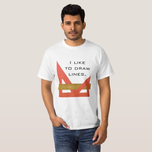 Ik teken graag Lines T-Shirt (Voorkant volledig)