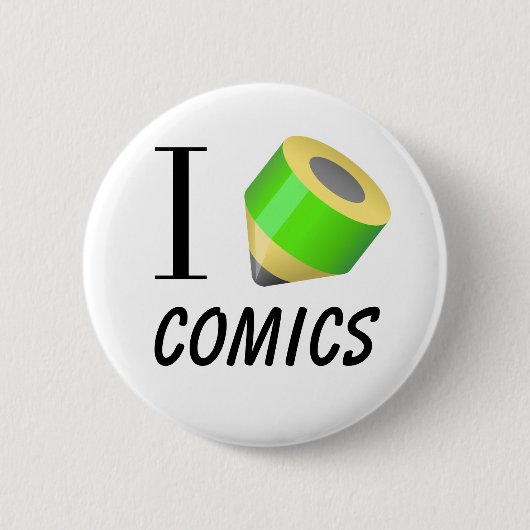 Ik teken graag 'strips' ronde button 5,7 cm (Voorkant)