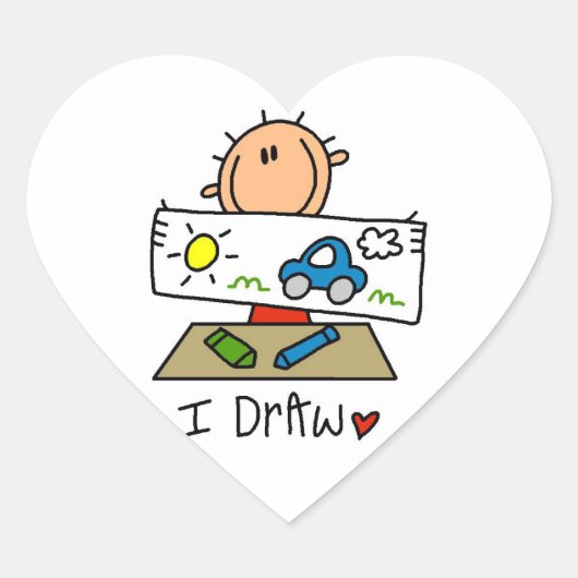 Ik Teken Hart Sticker (Voorkant)