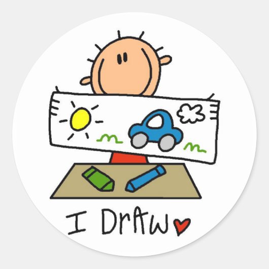 Ik Teken Ronde Sticker (Voorkant)