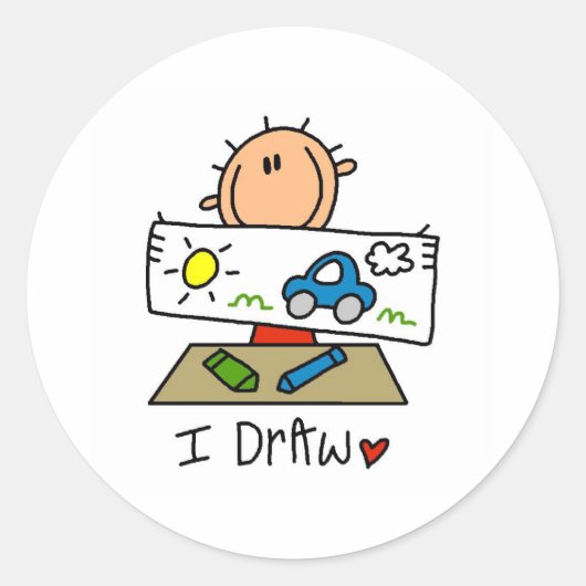 Ik Teken Ronde Sticker (Voorkant)