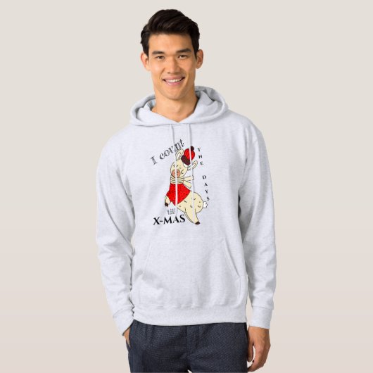 Ik tel de dagen tot X-MAS Llama Hoodie (Voorkant volledig)