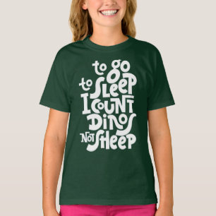 Ik tel dino's, geen schapen t-shirt