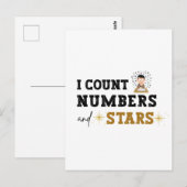 Ik tel getallen en sterren - Accountant Briefkaart (Voorkant / Achterkant)
