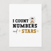 Ik tel getallen en sterren - Accountant Briefkaart (Voorkant)