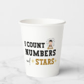 Ik tel getallen en sterren - Accountant Papieren Bekers (Achterkant)