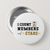 Ik tel getallen en sterren - Accountant Ronde Button 7,6 Cm (Voorkant /achterkant)