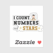 Ik tel getallen en sterren - Accountant Sticker (Vel)