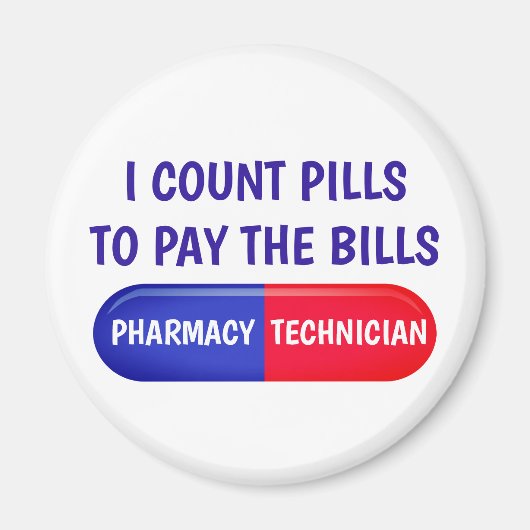 Ik tel pillen om de rekeningen te betalen magneet (Voorkant)