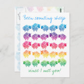 Ik telde schapen sinds ik je ontmoette. briefkaart (Voorkant / Achterkant)