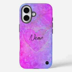 Ik telefoon Case Hart Gemengde Violet Kleuren HAMb