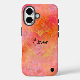 Ik telefoon Case Hart Gemengde Vurige Kleuren HAMb