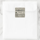 Ik test mijn code niet altijd vierkante sticker (Tas)