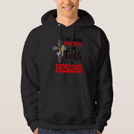 Ik testte alleen positief voor geloof in Jezus Hap Hoodie (Voorkant)