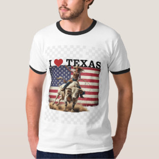 Ik ♥️ TEXAS – Rodeo Geest & Patriotisme T-shirt