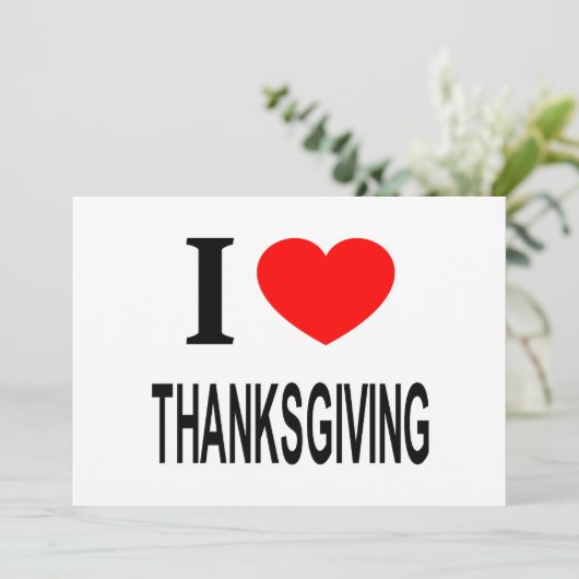 IK ❤️ THANKSGIVING IK HOU VAN THANKSGIVING DAN IK  FEESTDAGENKAART (Staand voorkant)