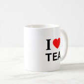 Ik ❤️ THEE Ik hou van THEE Ik HEART THEE Koffiemok (Voorkant rechts)