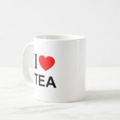 Ik ❤️ THEE Ik hou van THEE Ik HEART THEE Koffiemok (Voorkant links)