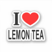 IK ♥ THEE LIMOENTHEE IK HOU VAN LIMOENTHEE IK HART STICKER (Voorkant)