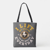 Ik til elke dag op (Grijs/Goud) Tote Bag (Achterkant)