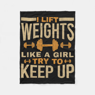 Ik til gewichten op als een meisje gym training bo fleece deken