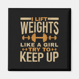 Ik til gewichten op als een meisje gym training bo magneet