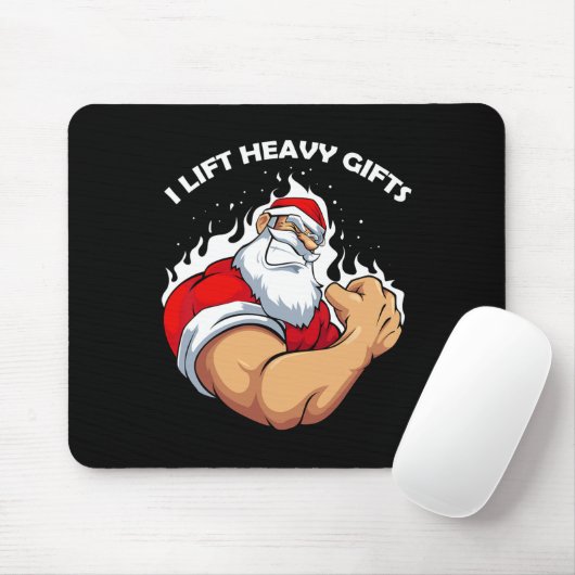 Ik til Heavy S Christmas Cool Santa Bodybuilding W Muismat (Met muis)