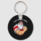 Ik til Heavy S Christmas Cool Santa Bodybuilding W Sleutelhanger (Voorkant)