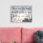 Ik til mijn in zielenbijbel gewikkelde doek op canvas afdruk (Insitu (Woonkamer))