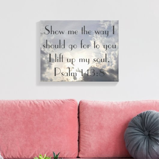 Ik til mijn in zielenbijbel gewikkelde doek op canvas afdruk (Insitu (Woonkamer))