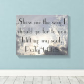 Ik til mijn in zielenbijbel gewikkelde doek op canvas afdruk (Insitu (Houten vloer))