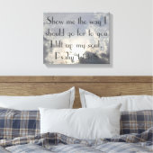 Ik til mijn in zielenbijbel gewikkelde doek op canvas afdruk (Insitu (Slaapkamer))