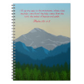 Ik til mijn ogen op naar de bergen notitieboek (Voorkant)
