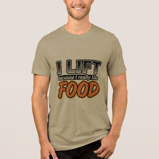 Ik til omdat ik echt lekker eten lekker vind Tri-Blend shirt (Voorkant)