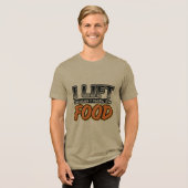 Ik til omdat ik echt lekker eten lekker vind Tri-Blend shirt (Voorkant volledig)