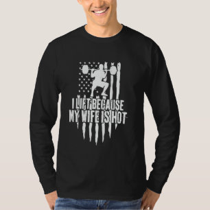 Ik til omdat mijn vrouw heet is Funny til Workout T-shirt