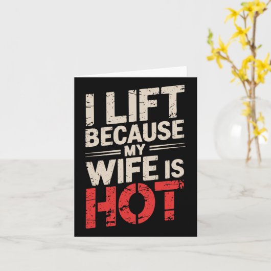 Ik til op omdat mijn vrouw heet is 2 kaart (Gele Bloem)