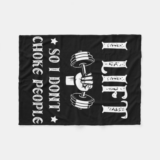 Ik til op zodat ik mensen niet verstik Grappige Gy Fleece Deken (Voorkant (Horizontaal))