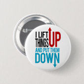 Ik tilde dingen op grappige Gym Rat Ronde Button 5,7 Cm (Voorkant /achterkant)